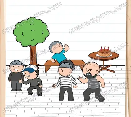 Andi muss sich in dieser gefährlichen Umgebung irgendwie schützen. Brain Test 2 Level 2 Lösungen