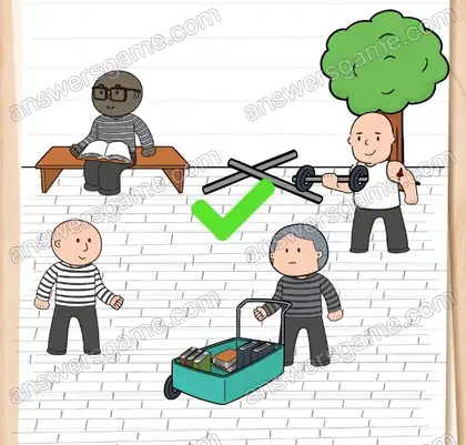 Andi braucht Freunde zur Planung seiner Flucht. Brain Test 2 Level 4 Lösungen