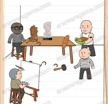 Andi braucht den Meißel. Brain Test 2 Level 5 Lösungen