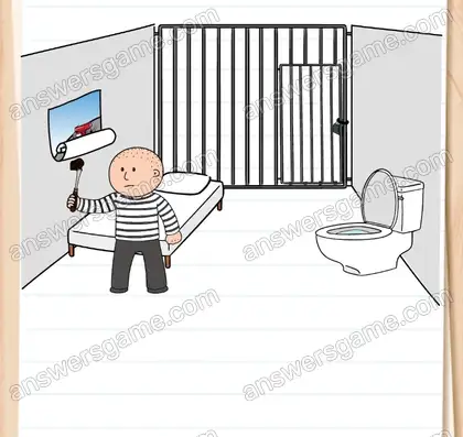 Andi muss mit dem Meißel ein Loch graben. Brain Test 2 Level 6 Lösungen