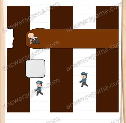 Grabe einen Fluchttunnel. Brain Test 2 Level 8 Lösungen