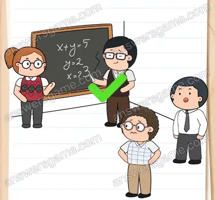 Camille veut mettre l’intelligence de son candidat à l’épreuve. Brain Test 2 Niveau 13 solution