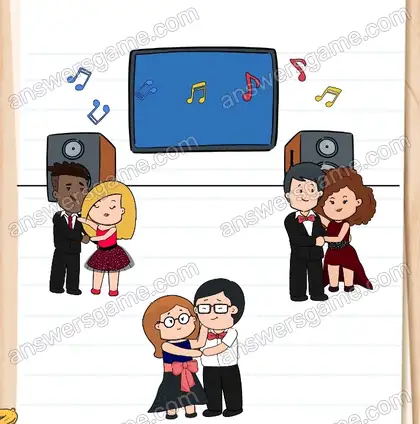 Ils doivent danser sans problème. Brain Test 2 Niveau 18 solution