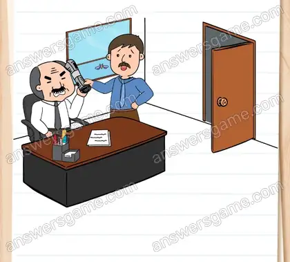 Aidez Quentin à se sortir de cette situation. Brain Test 2 Niveau 2 solution