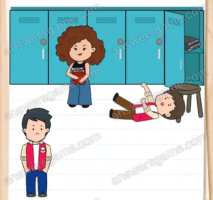 Aidez Quentin à attirer l’attention de Tiffany. Brain Test 2 Niveau 5 solution