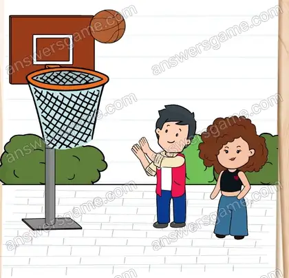 Quentin veut l’impressionner avec ses talents de basketteur. Brain Test 2 Niveau 6 solution