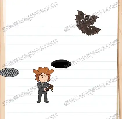 Joe doit détourner l’attention des vampires pour gagner du temps. Brain Test 2 Niveau 18 solution