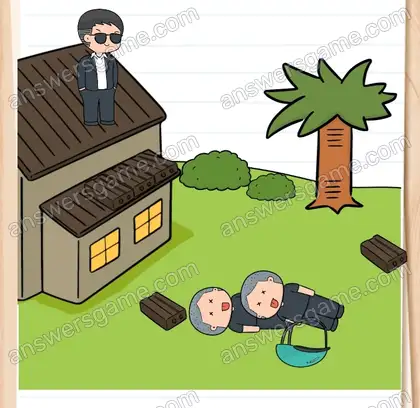 Smith doit mettre les gardes hors d’état de nuire. Brain Test 2 Niveau 5 solution