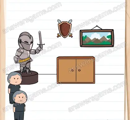 Dupont est entré, mais quelqu’un arrive. Il doit se cacher. Brain Test 2 Niveau 7 solution