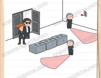 Ils doivent entrer dans l’usine sans se faire remarquer. Brain Test 2 Niveau 10 solution