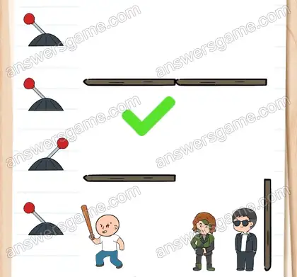 Joe doit atteindre Dupont. Brain Test 2 Niveau 16 solution