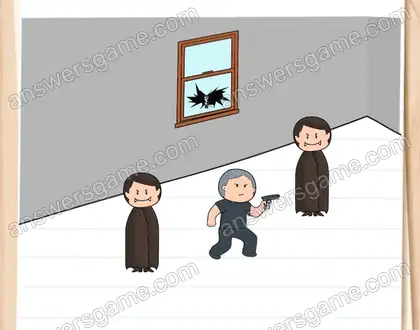 Dupont connaît les plans de Victor et doit s’échapper de la boîte de nuit. Brain Test 2 Niveau 3 solution