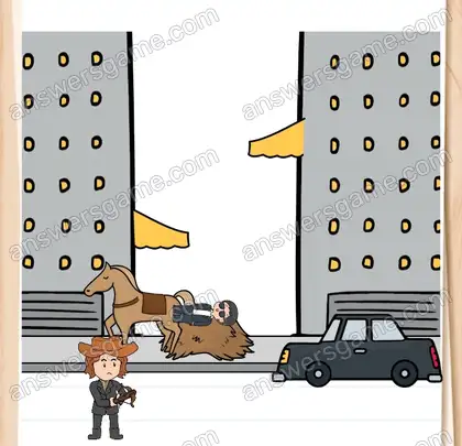 Dupont va s'écraser ! Sauvez-le. Brain Test 2 Niveau 4 solution