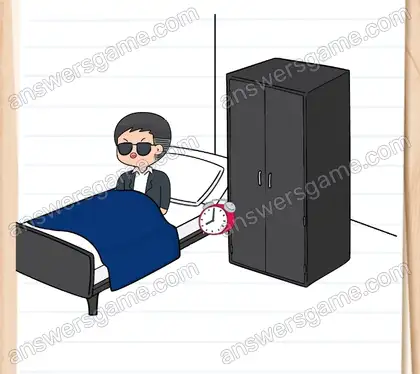 Réveillez l’agent Dupont ! Il va être en retard. Brain Test 2 Niveau 1 solution