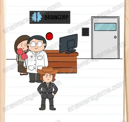 Joe doit réussir à franchir cette porte. Brain Test 2 Niveau 11 solution