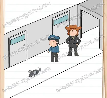 Joe doit éviter le garde. Brain Test 2 Niveau 12 solution