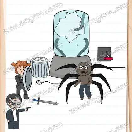 Ils doivent vaincre Arachno. Brain Test 2 Niveau 15 solution