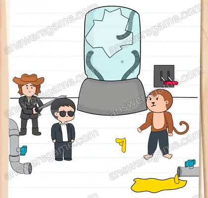 Encéphale libère un autre mutant, Simien. Arrêtez-le. Brain Test 2 Niveau 18 solution