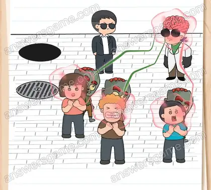 Encéphale absorbe les ondes cérébrales de ses victimes. Arrêtez-le. Brain Test 2 Niveau 21 solution