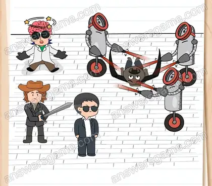 Encore une attaque d’Arachno ! Arrêtez-le. Brain Test 2 Niveau 26 solution