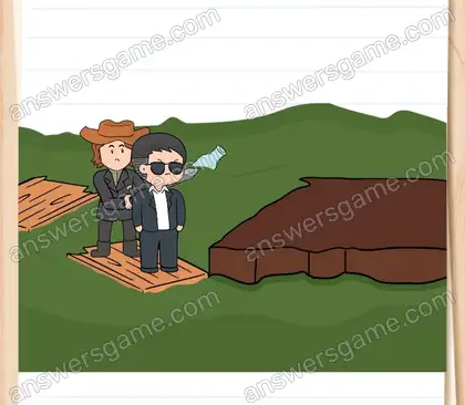 Ils doivent traverser le canal. Brain Test 2 Niveau 28 solution