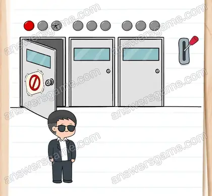 Dupont doit entrer dans la pièce interdite. Brain Test 2 Niveau 5 solution