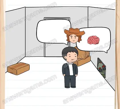 Dupont doit envoyer le zombie chercher Joe le chasseur de monstres. Brain Test 2 Niveau 8 solution