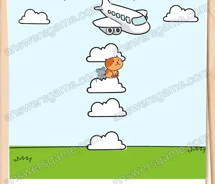 Ils se sont trompés de vol ! Il faut qu’ils sautent quand l’avion passe au‑dessus de l’Afrique. Brain Test 2 Niveau 14 solution