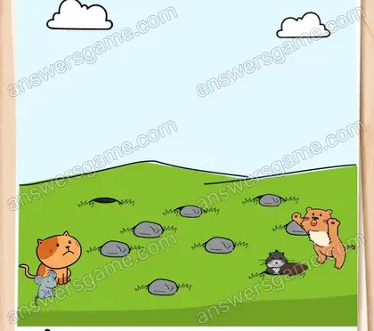 Ils meurent de faim et ce lionceau déguste une belle côtelette juteuse. Brain Test 2 Niveau 18 solution