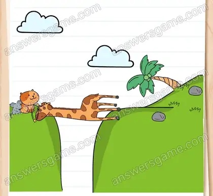 Les lions arrivent, il faut traverser. Brain Test 2 Niveau 20 solution