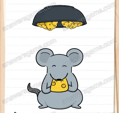 La souris est gourmande. Donnez‑lui du fromage. Brain Test 2 Niveau 6 solution