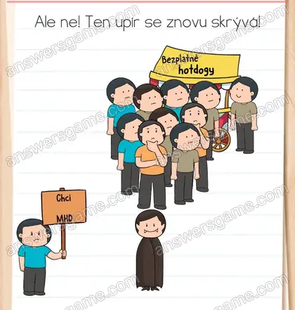 Ale ne! Ten upír se znovu skrývá. Brain Test 2 Úroveň 4 řešení