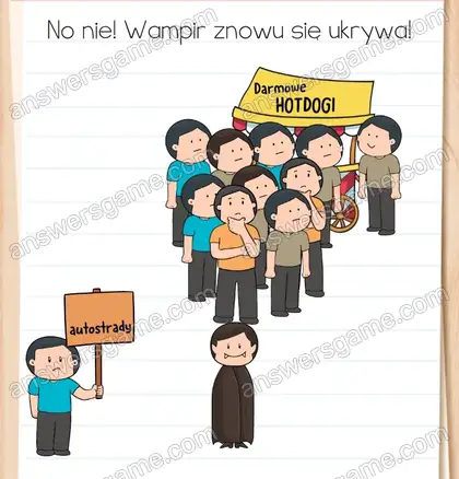 No nie! Wampir znowu się ukrywa. Brain Test 2 Poziom 4 rozwiązanie