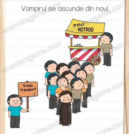 Vampirul se ascunde din nou. Brain Test 2 Nivelul 4 soluție