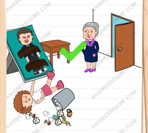 Lass nicht zu, dass Madame Chocomel Pierre freilässt. Brain Test 3 Level 283