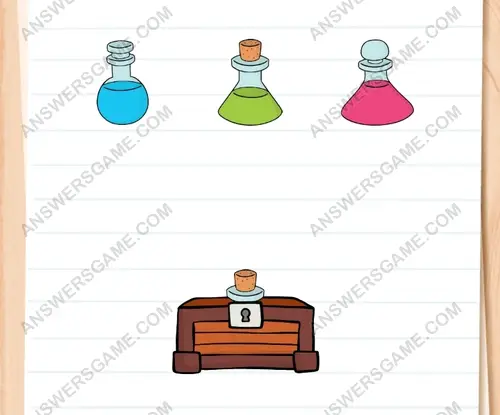 Gundolf Puzzle. Collect 3 green potions. Brain Test 3 Level 97