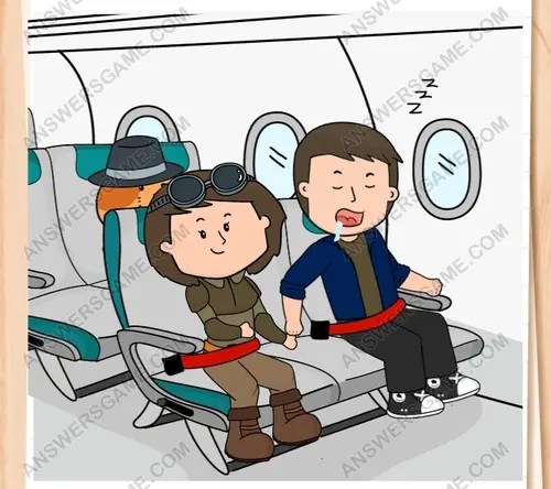 They are flying to their honeymoon, but Alyx needs some comfort. Brain Test 3 Level 220