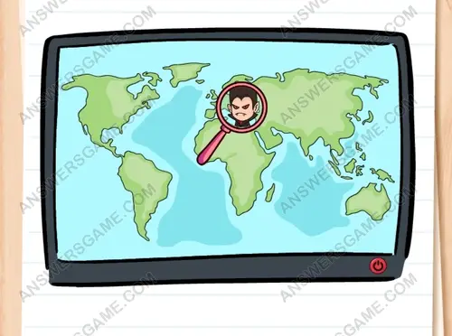 Usa la mappa per trovare dove si nasconde Dracula. Brain Test 3 Livello 243