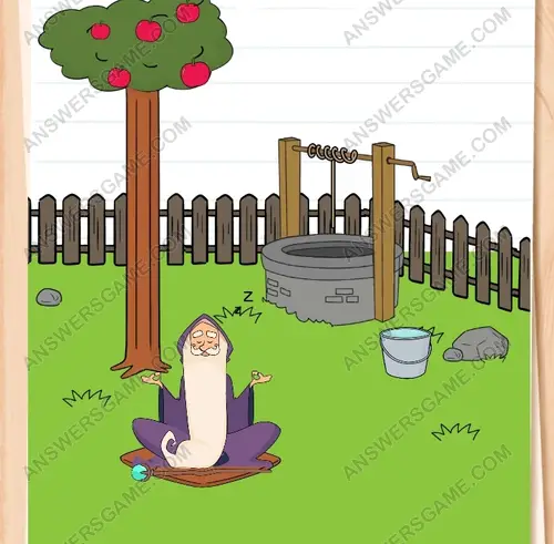 Gundolf Puzzle. He is sleeping again! Wake him up please. Brain Test 3 Level 71