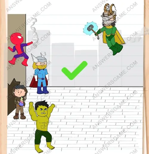 Všichni musí ochránit Alici, zatímco nabíjí roh. Brain Test 3 Úroveň 206