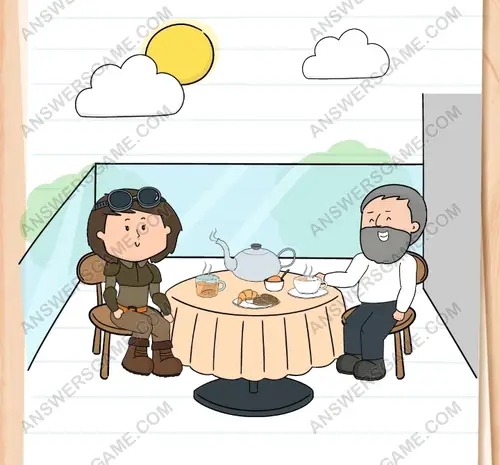 Alina und ihr genesener Vater möchten gemeinsam frühstücken. Brain Test 3 Level 117