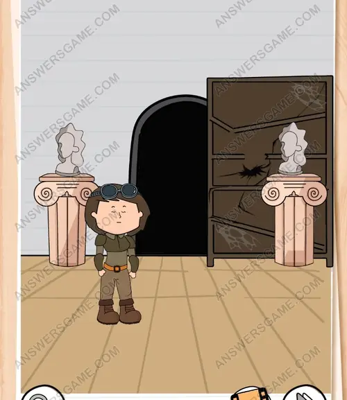 Mohl by tam být tajný průchod. Brain Test 3 Úroveň 4