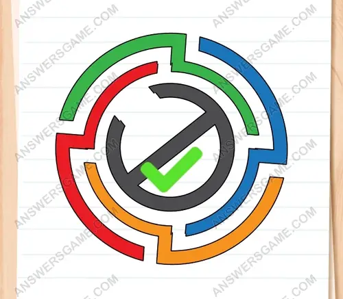 Gundolfs Rätsel. Drehe die Ringe, um die richtige Form zu erhalten. Brain Test 3 Level 30