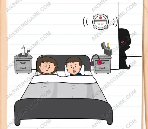 There is an intruder! Wake them up. Brain Test 3 Level 225