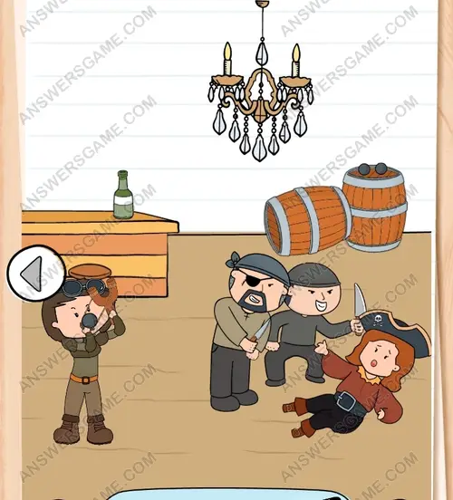 Hum... Joséphine doit se trouver par ici. Oh non ! Ils la battent. Brain Test 3 Niveau 65