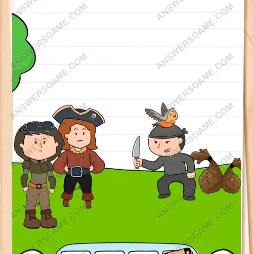 Am ajuns pe uscat! Diamantul trebuie să fie pe această insulă. Brain Test 3 Nivelul 74