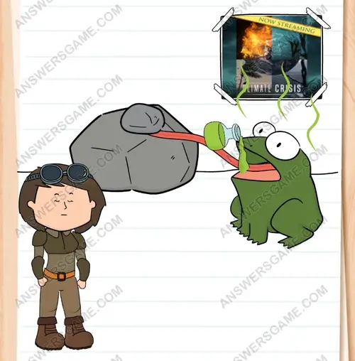 Vrăjitoarea mi-a spus că broasca uriașă trebuie să bea poțiunea. Brain Test 3 Nivelul 59