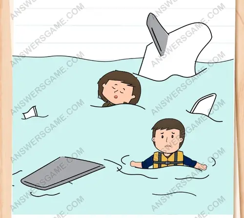 ¡Jim no se subió al bote salvavidas porque no pudo encontrar a Alice!. Brain Test 3 Nivel 299