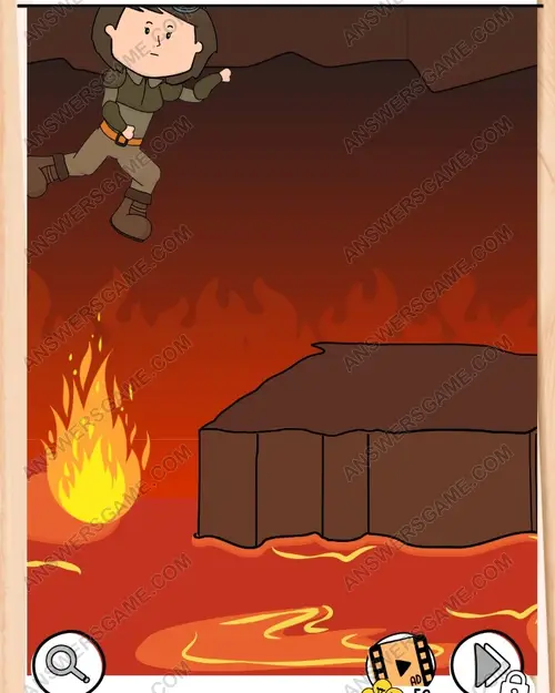 ¡Este lugar es un infierno! Debo encontrar a ese mago escurridizo. Brain Test 3 Nivel 100