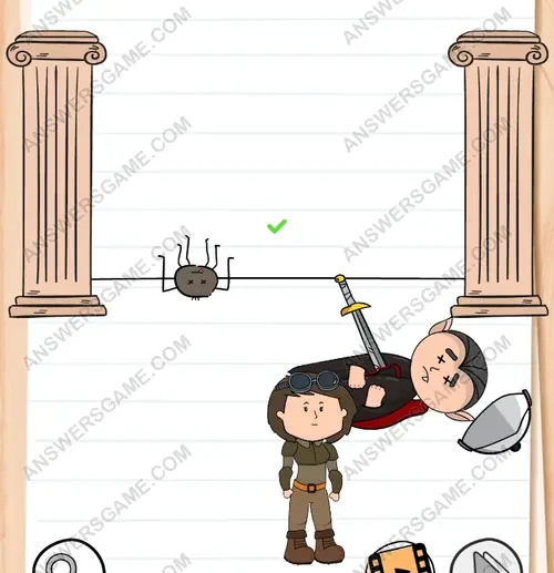 Alina muss die Handlanger des Obervampirs besiegen. Brain Test 3 Level 96